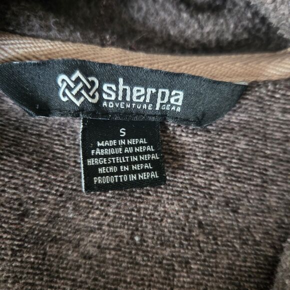 Sherpa Adventure Gear Heathered Brown Cowl Neck Hoodie – S – Made in Nepal –... - Picture 7 of 10